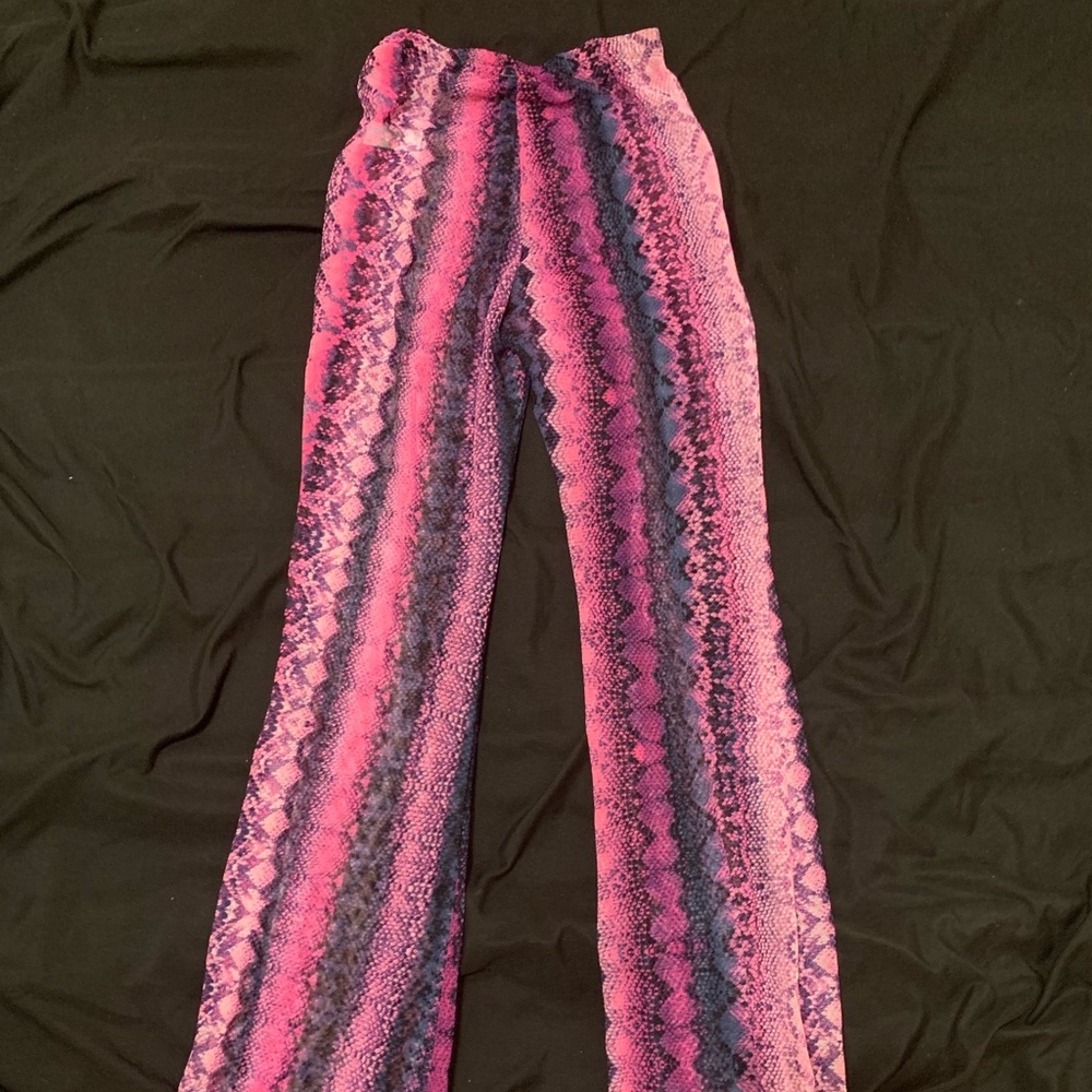 Pink Snake Print Pants